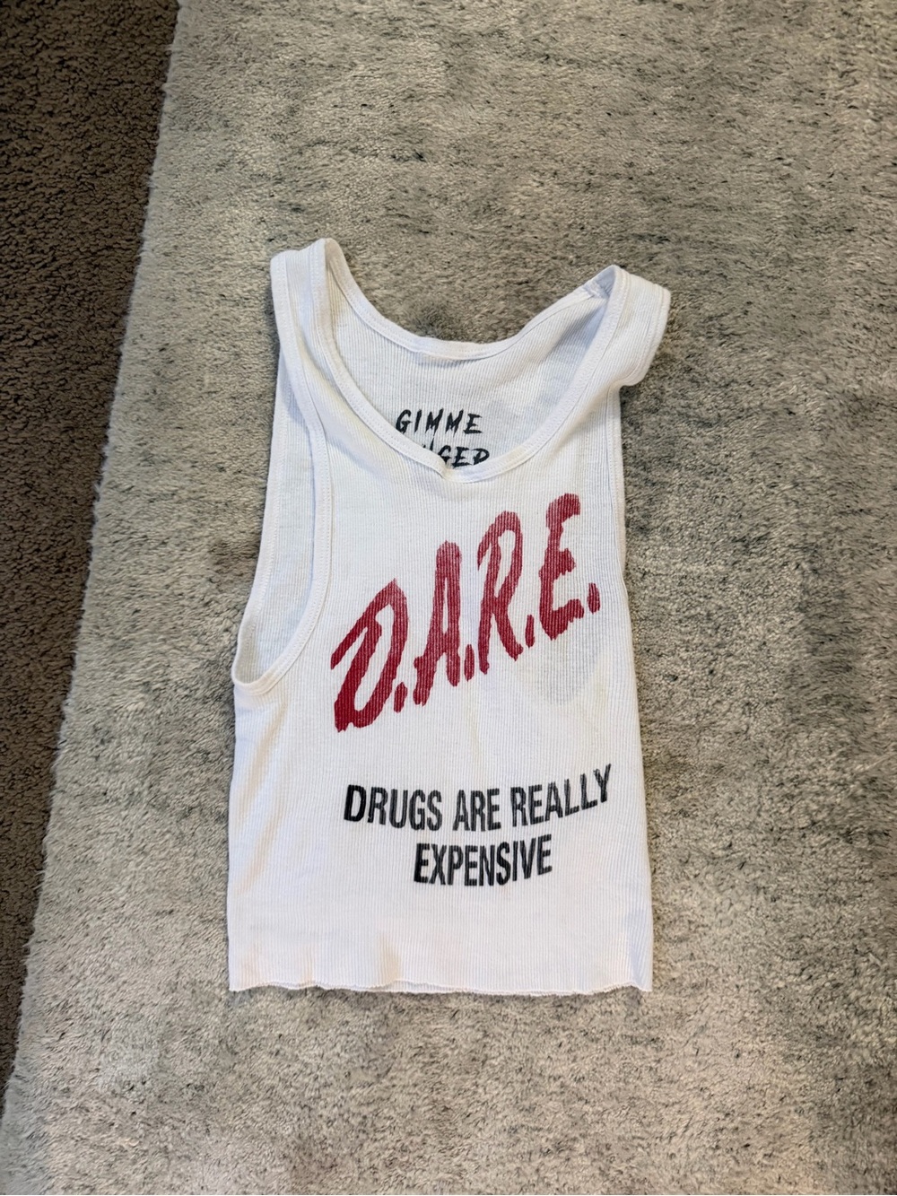 Women’s  White D.A.R.E. Graphic Tank Top